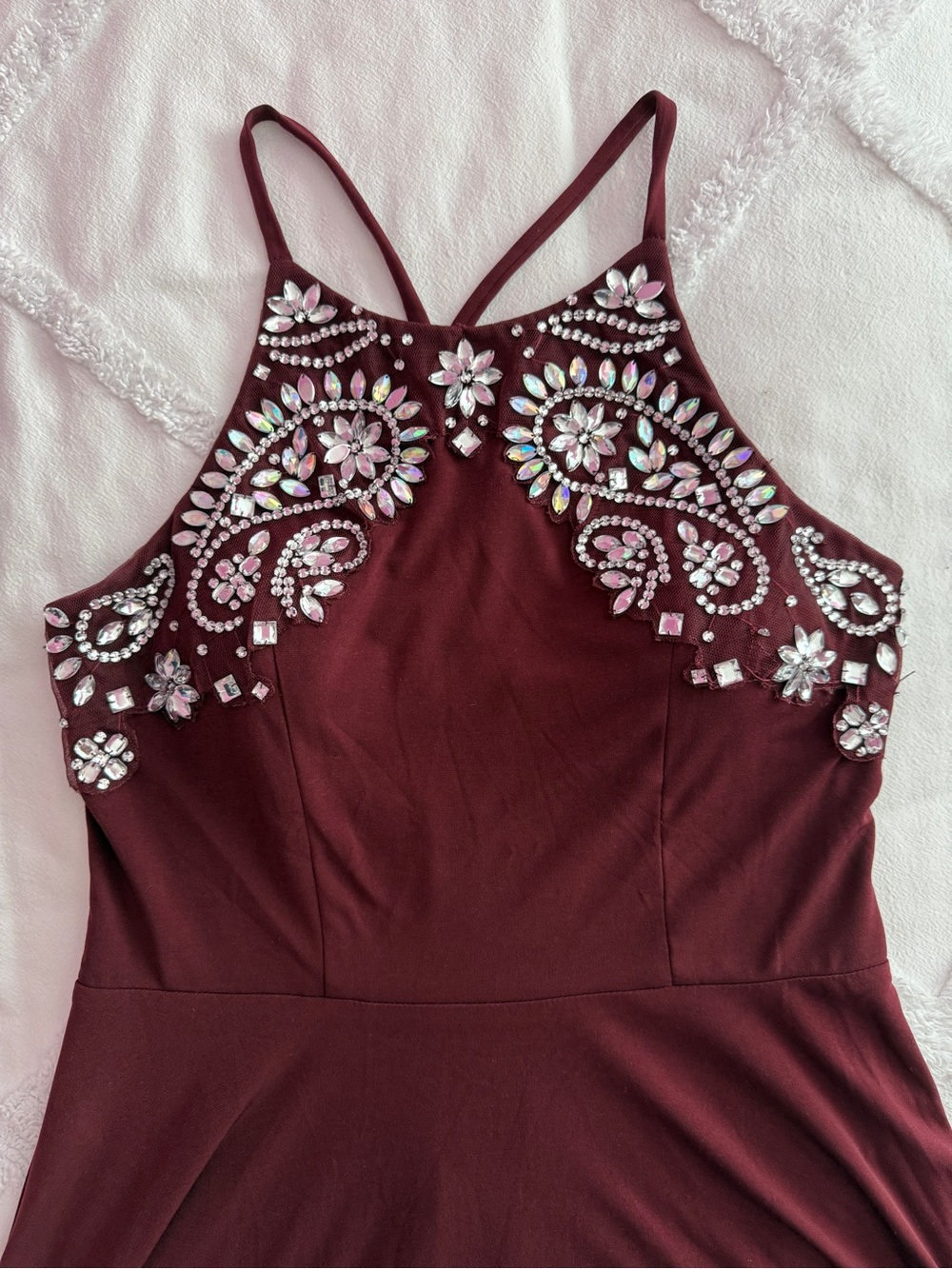 Nordstrom Crystal Halter Dress